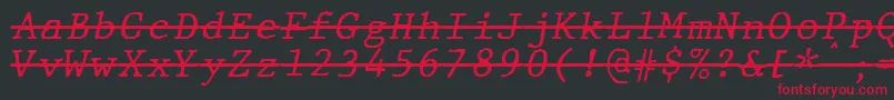 fuente JMH Typewriter mono Italic Over – Fuentes Rojas Sobre Fondo Negro