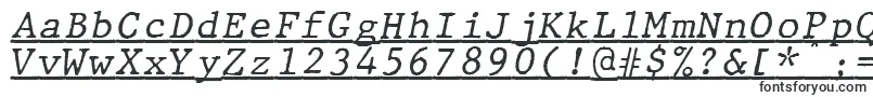 JMH Typewriter mono Italic Under-Schriftart – Schriften für Microsoft Excel