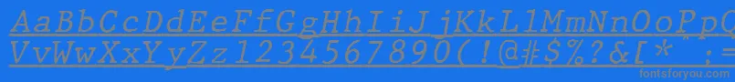 fuente JMH Typewriter mono Italic Under – Fuentes Grises Sobre Fondo Azul