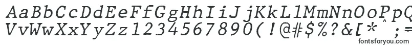 Czcionka JMH Typewriter mono Italic – proste czcionki