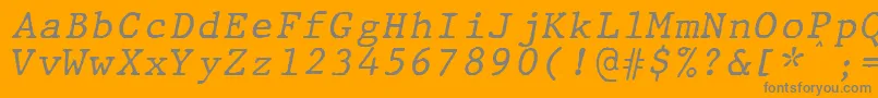 More about JMH Typewriter mono Italic Font JMH Typewriter mono Italic Font – Gray Fonts on Orange Background