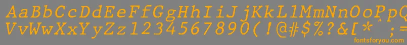 Подробнее о шрифте JMH Typewriter mono Italic Шрифт JMH Typewriter mono Italic – оранжевые шрифты на сером фоне