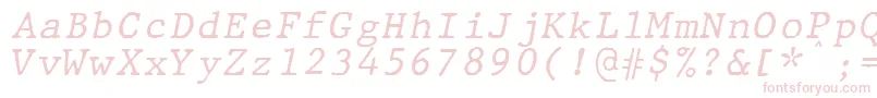 fuente JMH Typewriter mono Italic – Fuentes Rosadas Sobre Fondo Blanco