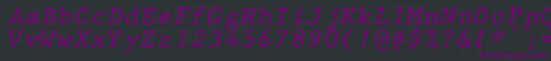 フォントJMH Typewriter mono Italic – 黒い背景に紫のフォント