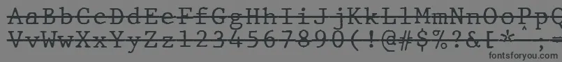 JMH Typewriter mono Over Font – Black Fonts on Gray Background