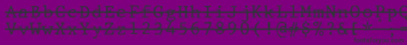 JMH Typewriter mono Over Font – Black Fonts on Purple Background