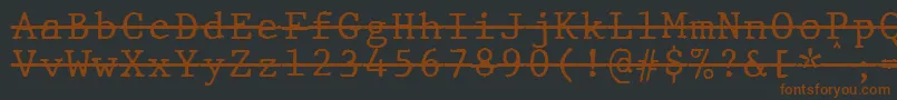 JMH Typewriter mono Over Font – Brown Fonts on Black Background