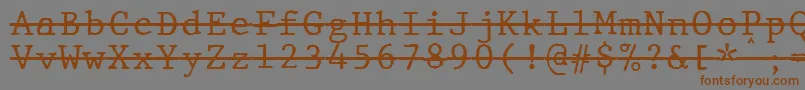 JMH Typewriter mono Over Font – Brown Fonts on Gray Background