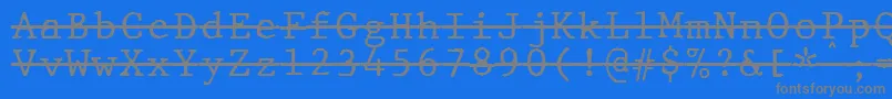 JMH Typewriter mono Over Font – Gray Fonts on Blue Background