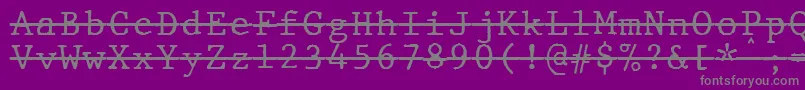 Шрифт JMH Typewriter mono Over – серые шрифты на фиолетовом фоне