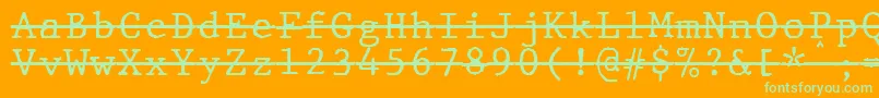JMH Typewriter mono Over Font – Green Fonts on Orange Background