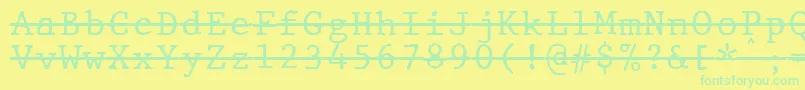 JMH Typewriter mono Over Font – Green Fonts on Yellow Background