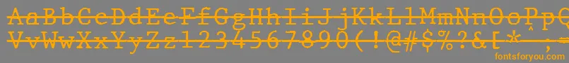 JMH Typewriter mono Over Font – Orange Fonts on Gray Background