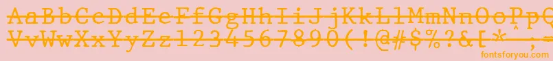 JMH Typewriter mono Over Font – Orange Fonts on Pink Background