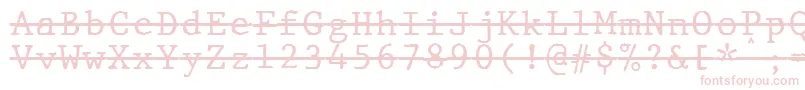 JMH Typewriter mono Over Font – Pink Fonts on White Background