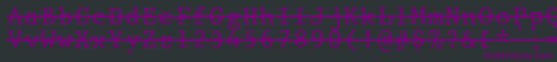 JMH Typewriter mono Over Font – Purple Fonts on Black Background