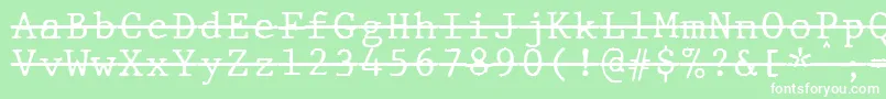 JMH Typewriter mono Over Font – White Fonts on Green Background
