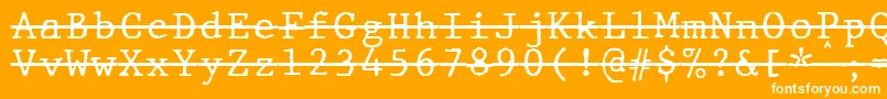 JMH Typewriter mono Over Font – White Fonts on Orange Background