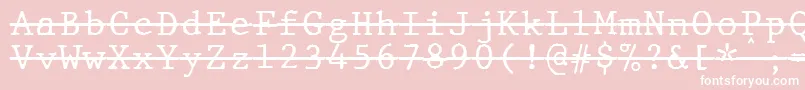JMH Typewriter mono Over Font – White Fonts on Pink Background