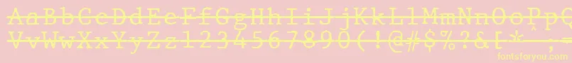 JMH Typewriter mono Over Font – Yellow Fonts on Pink Background