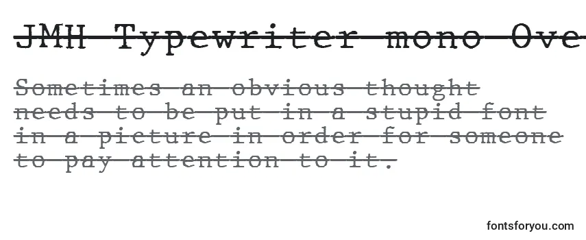 Przegląd czcionki JMH Typewriter mono Over