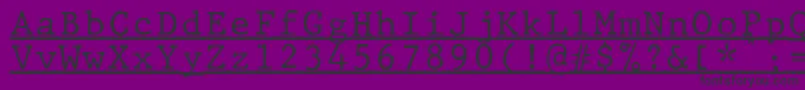 JMH Typewriter mono Under Font – Black Fonts on Purple Background