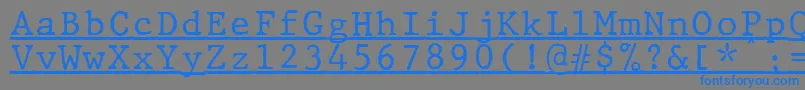 JMH Typewriter mono Under Font – Blue Fonts on Gray Background