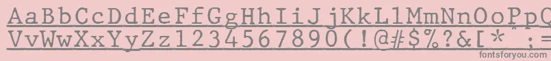 JMH Typewriter mono Under Font – Gray Fonts on Pink Background