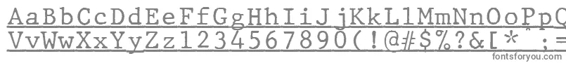 フォントJMH Typewriter mono Under – 白い背景に灰色の文字