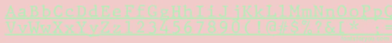 JMH Typewriter mono Under Font – Green Fonts on Pink Background