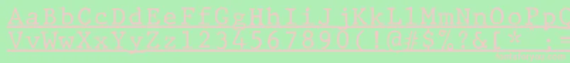 JMH Typewriter mono Under Font – Pink Fonts on Green Background