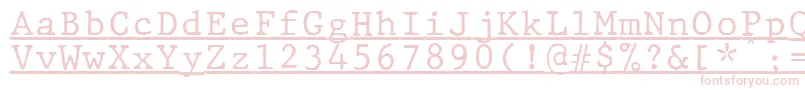 JMH Typewriter mono Under-Schriftart – Rosa Schriften