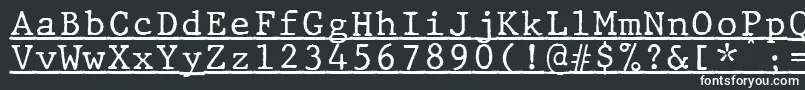 フォントJMH Typewriter mono Under – 黒い背景に白い文字