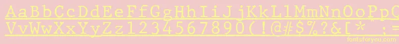 JMH Typewriter mono Under Font – Yellow Fonts on Pink Background