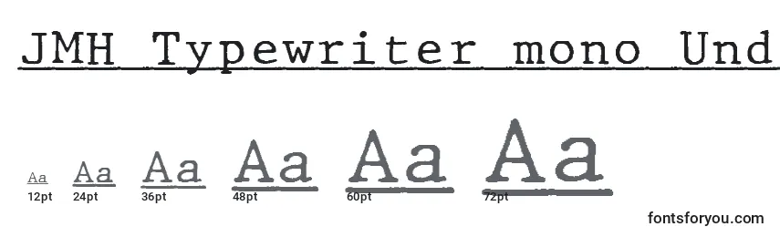 JMH Typewriter mono Under Font Sizes