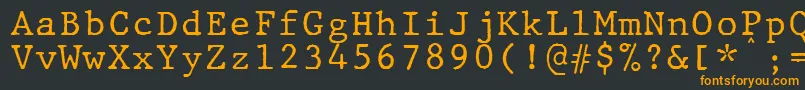フォントJMH Typewriter mono – 黒い背景にオレンジの文字