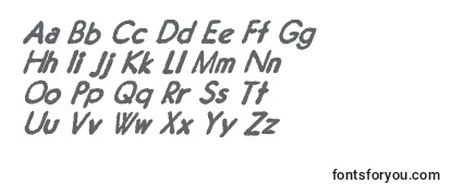 JMH Typewriter Sans Bold Italic -fontin tarkastelu