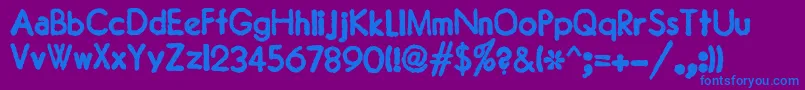 JMH Typewriter Sans Bold Font – Blue Fonts on Purple Background