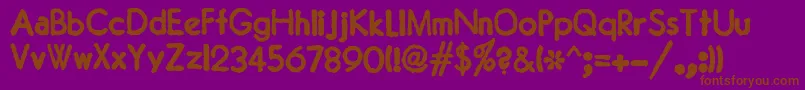 JMH Typewriter Sans Bold Font – Brown Fonts on Purple Background