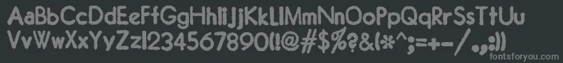 JMH Typewriter Sans Bold Font – Gray Fonts on Black Background