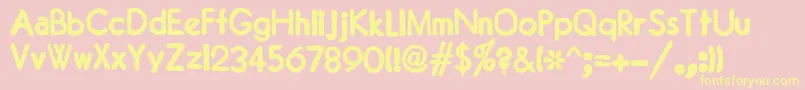 JMH Typewriter Sans Bold Font – Yellow Fonts on Pink Background