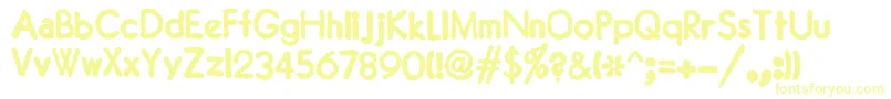JMH Typewriter Sans Bold Font – Yellow Fonts on White Background