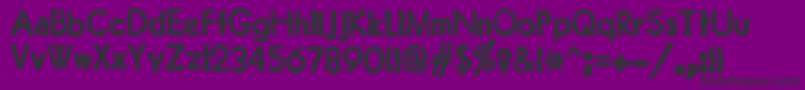 Fonte JMH Typewriter Sans Bold – fontes pretas em um fundo violeta