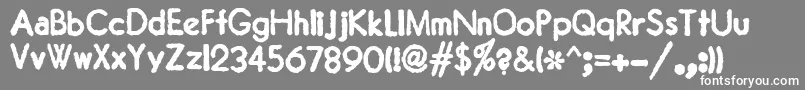 JMH Typewriter Sans Bold Font – White Fonts on Gray Background