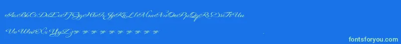 Signaritaannedemo Font – Green Fonts on Blue Background