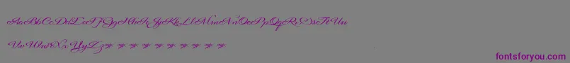 Signaritaannedemo Font – Purple Fonts on Gray Background