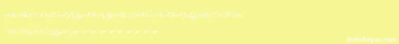 Signaritaannedemo Font – White Fonts on Yellow Background