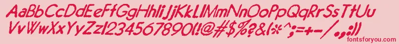fuente JMH Typewriter Sans Italic – Fuentes Rojas Sobre Fondo Rosa
