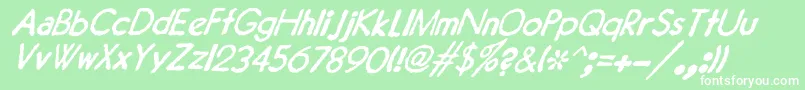 fuente JMH Typewriter Sans Italic – Fuentes Blancas Sobre Fondo Verde