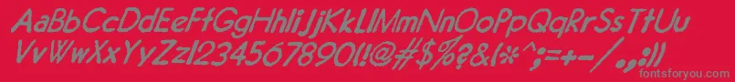 JMH Typewriter Sans Italic Font – Gray Fonts on Red Background